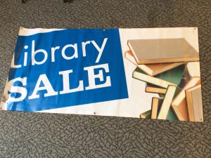 Library Sale vinyl banner
