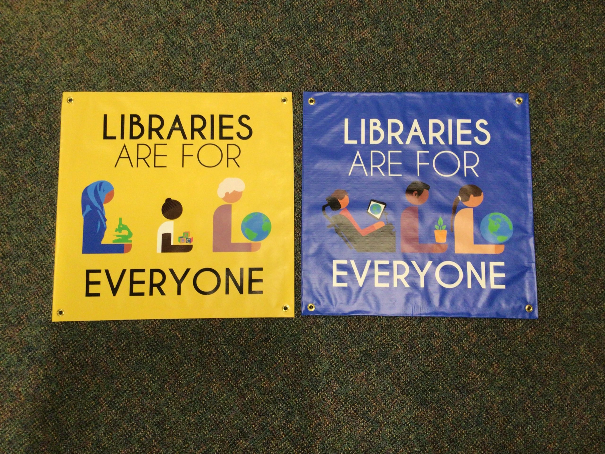 Libraries are for Everyone logo banners